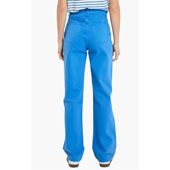 NEW ENGLISH FACTORY full length wide leg jeans in ocean blue - Picture 3 of 4